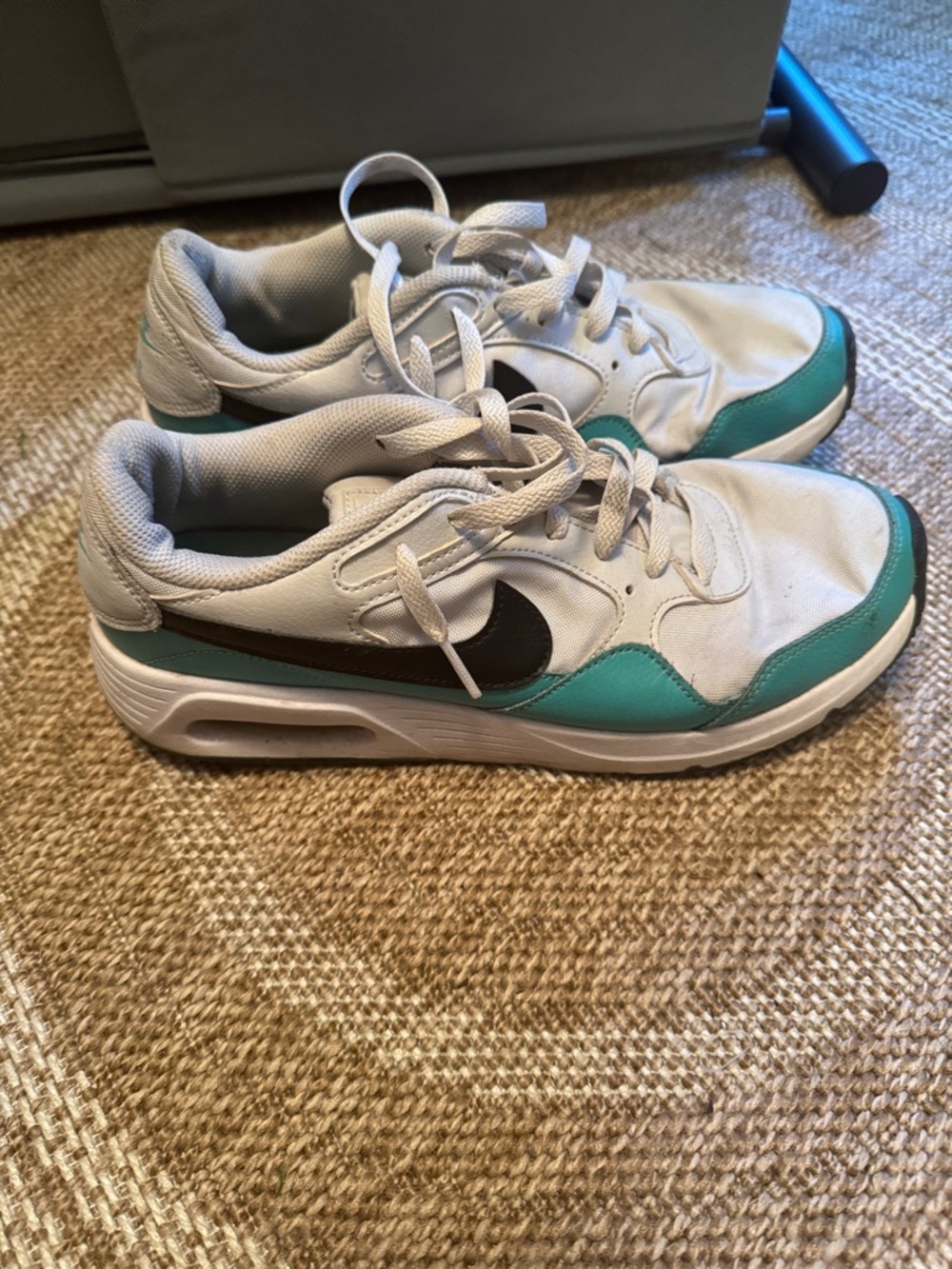Nike White Teal Black Low-Top Sneakers